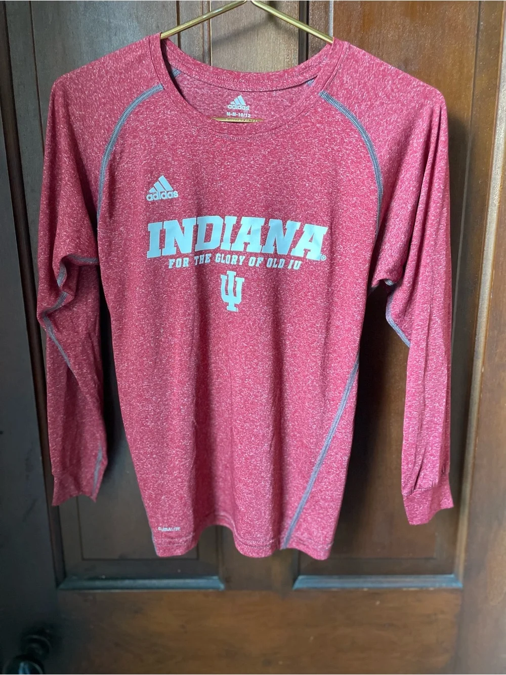adidas boys medium 10-12 red Indiana Hoosier athletic shirt